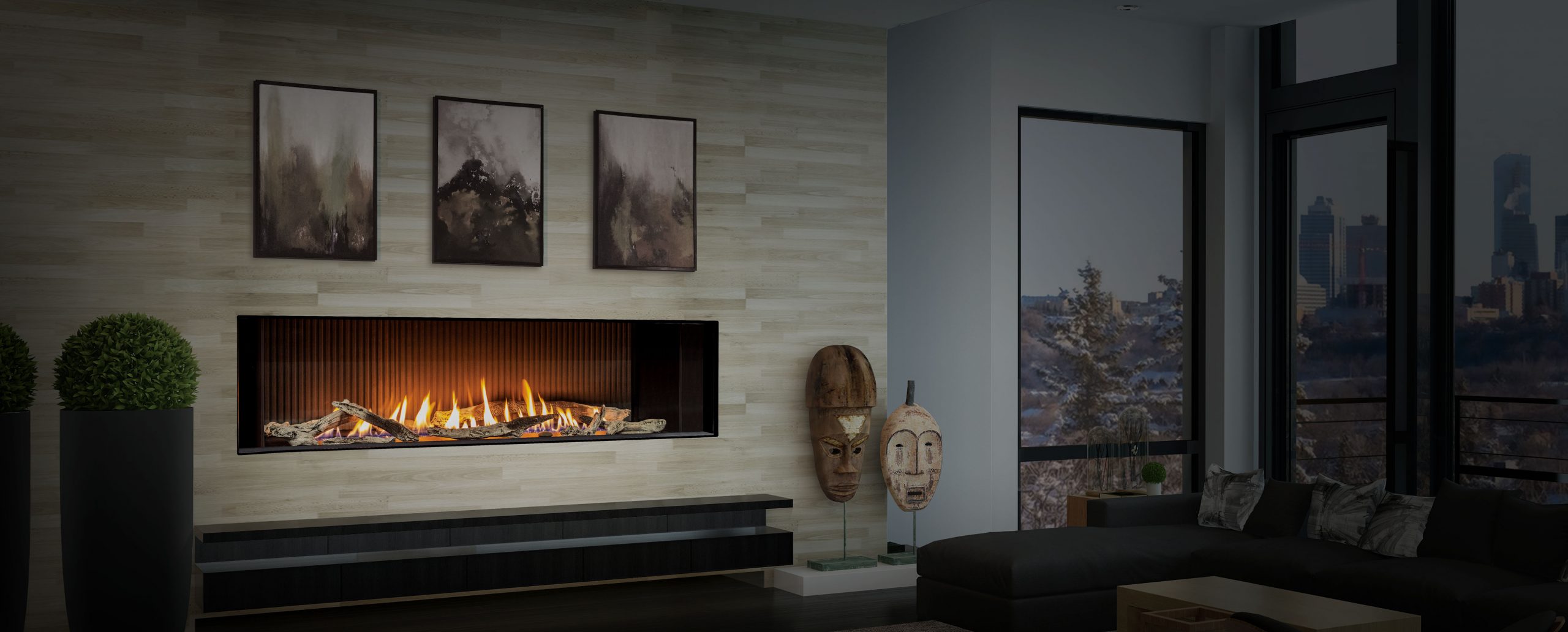 Three-Sided Luxury Gas Fireplaces | Urbana Fireplaces